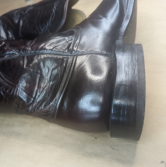 Lucchese Classics men's size 10.5B black cherry leather classic Western cowboy b - Picture 10 of 12